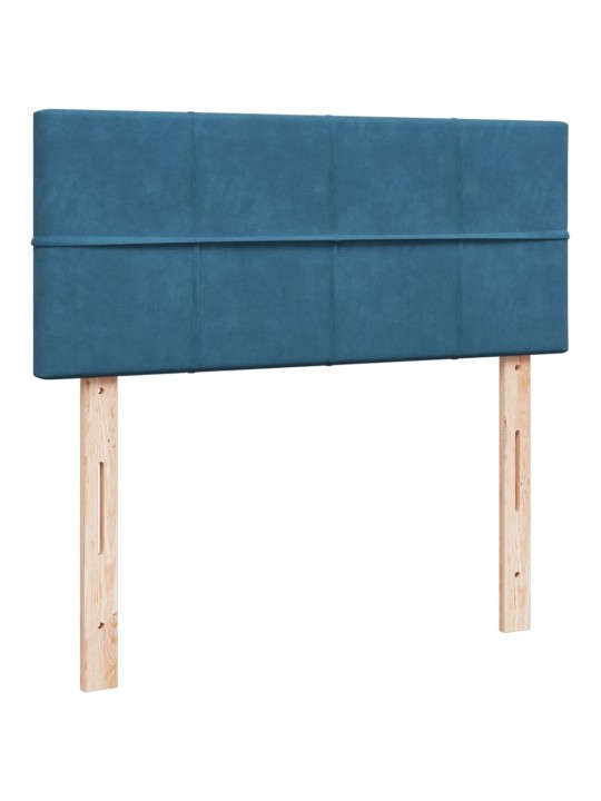 Box spring postel s matrací modrá 120 x 190 cm samet