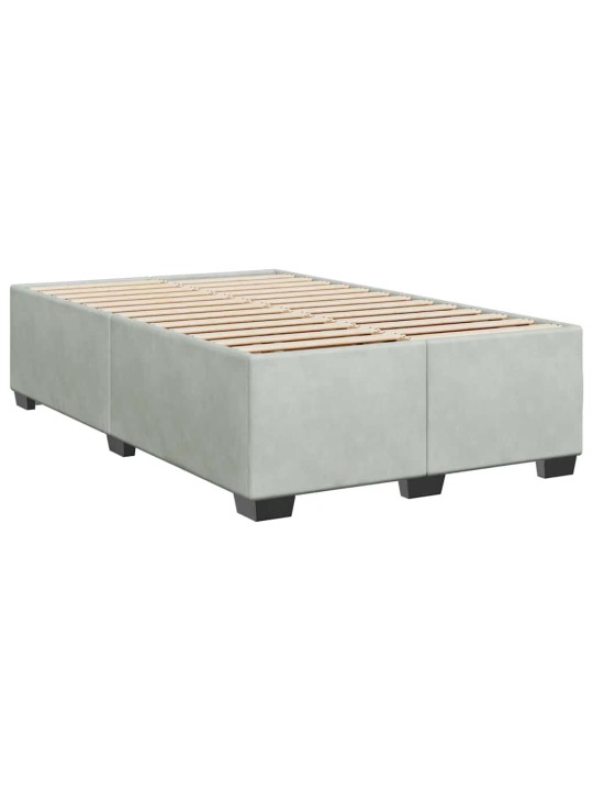 Box spring postel s matrací světle šedá 120x190 cm samet