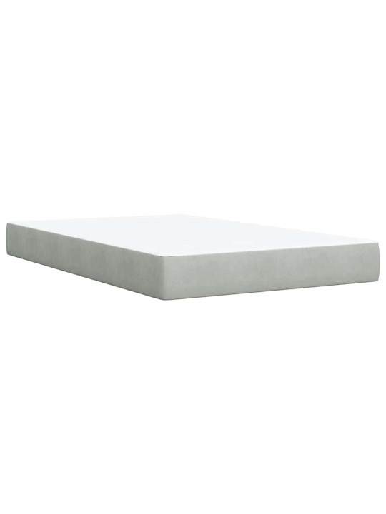 Box spring postel s matrací světle šedá 120x190 cm samet