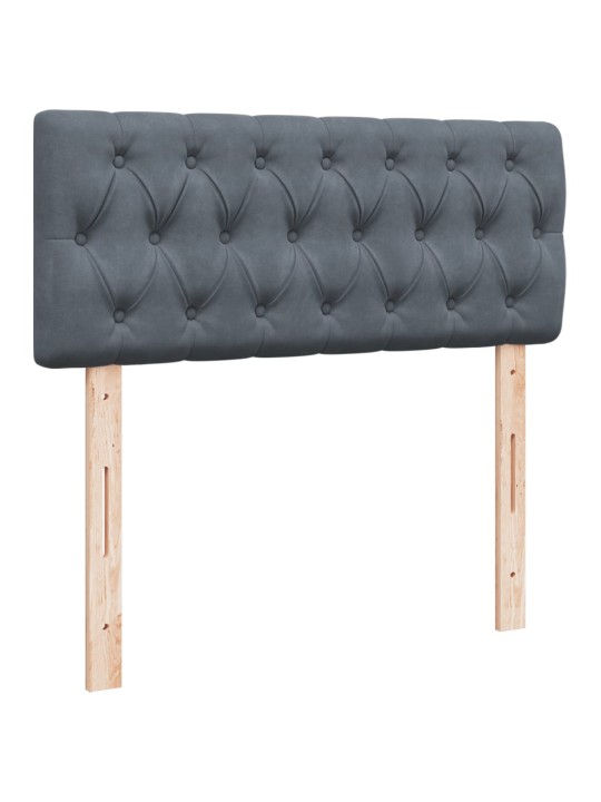 Box spring postel s matrací tmavě šedý 120x190 cm samet
