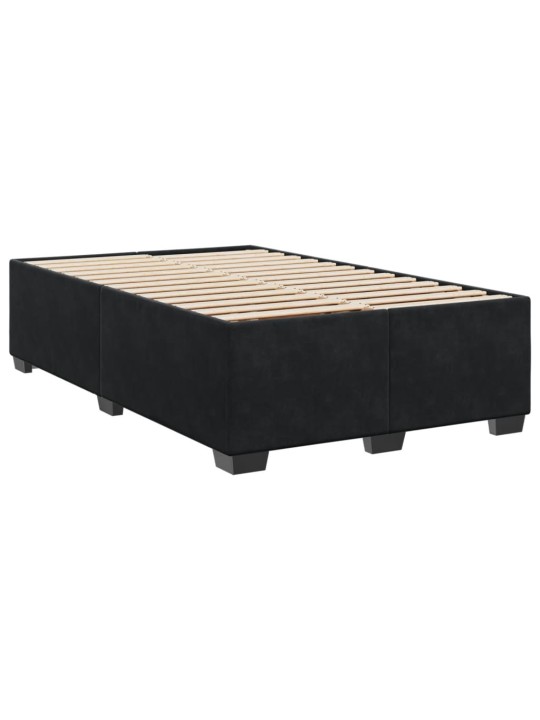 Box spring postel s matrací černá 120 x 190 cm samet
