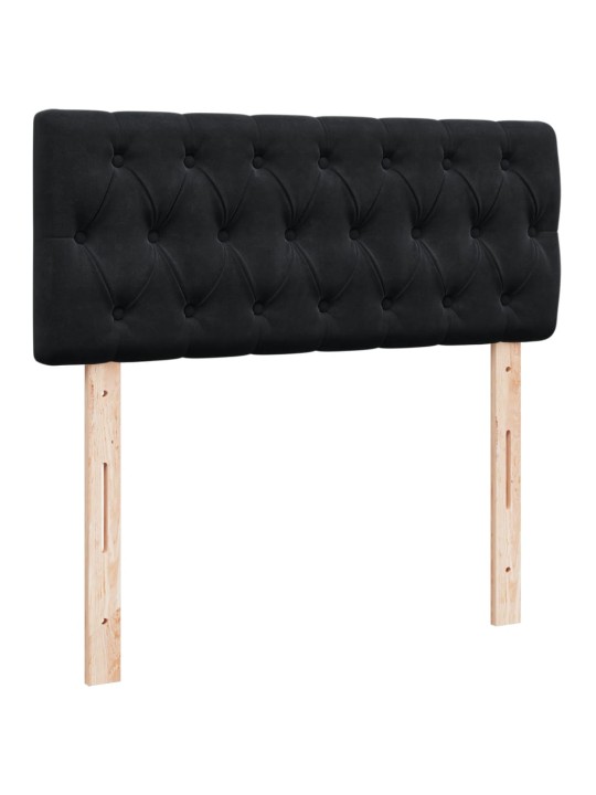 Box spring postel s matrací černá 120 x 190 cm samet