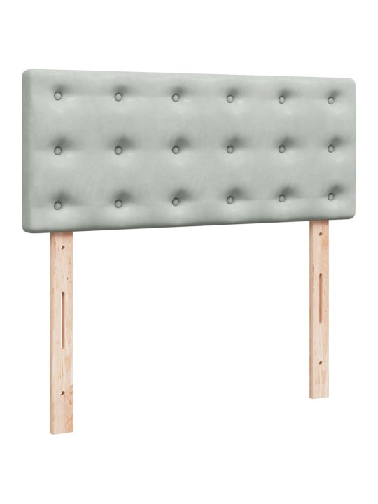 Box spring postel s matrací světle šedá 120x190 cm samet