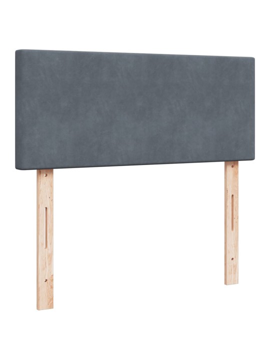 Box spring postel s matrací tmavě šedá 120 x 200 cm samet