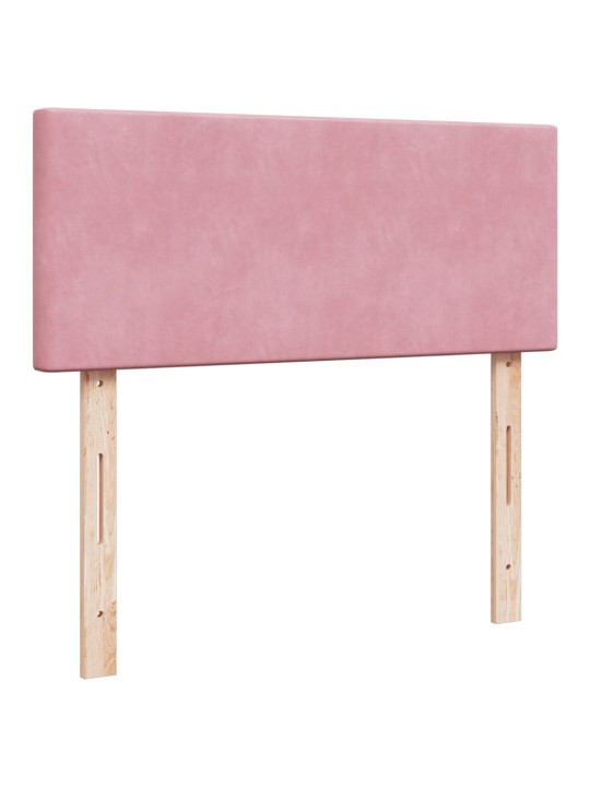 Box spring postel s matrací růžová 120 x 200 cm samet