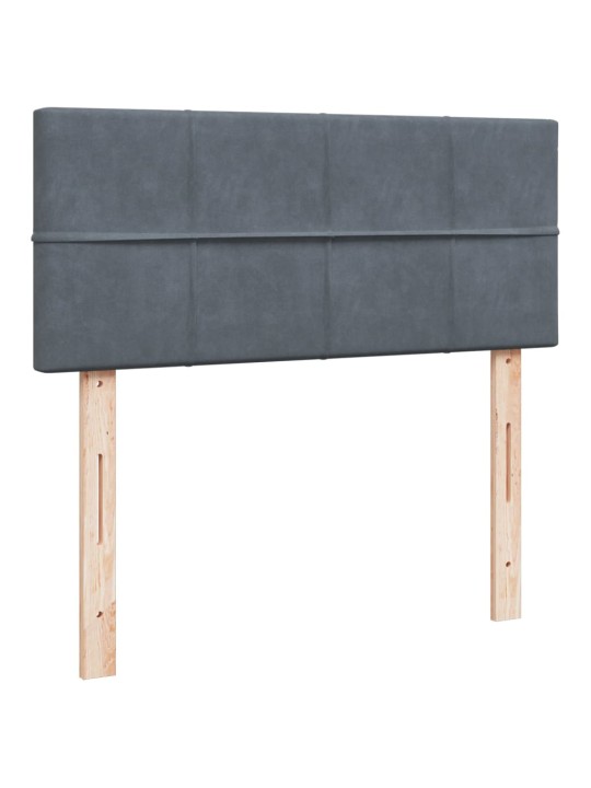 Box spring postel s matrací tmavě šedá 120 x 200 cm samet