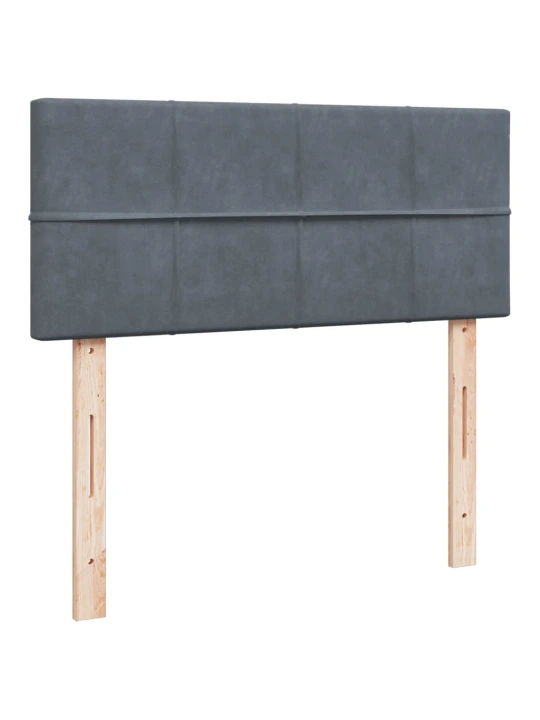 Box spring postel s matrací tmavě šedá 120 x 200 cm samet