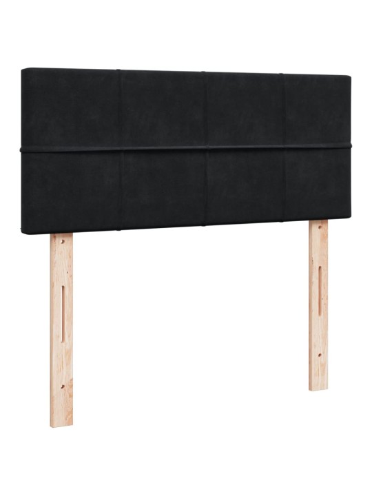 Box spring postel s matrací černá 120 x 200 cm samet
