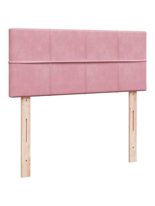 Box spring postel s matrací růžová 120 x 200 cm samet