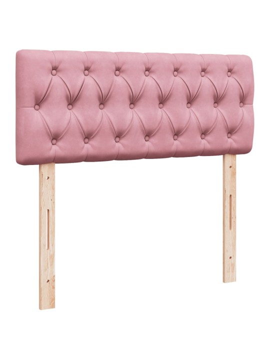 Box spring postel s matrací růžová 120 x 200 cm samet