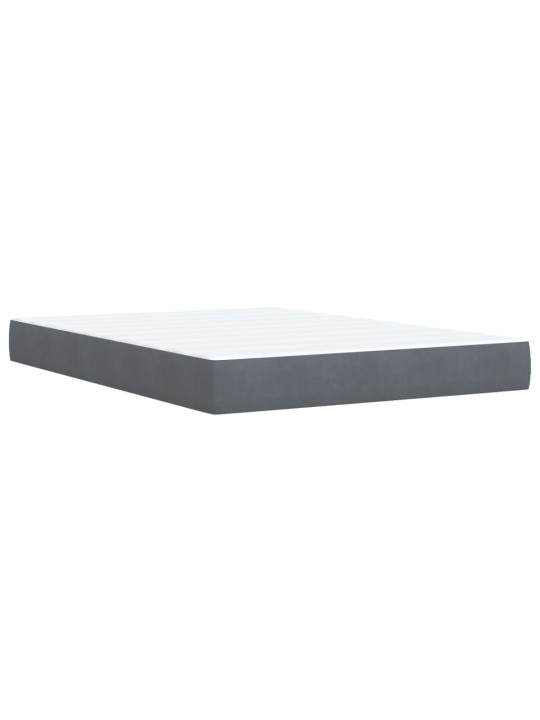 Box spring postel s matrací tmavě šedý 140 x 190 cm samet