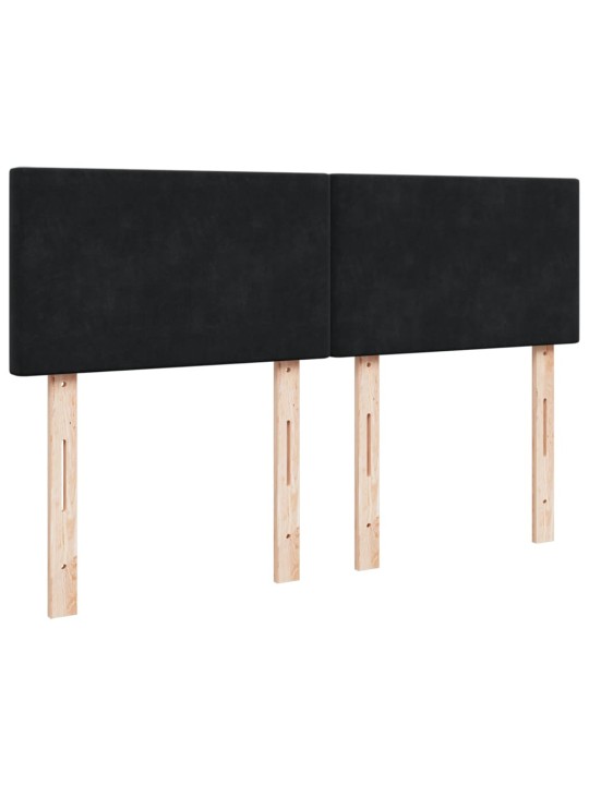 Box spring postel s matrací černá 140 x 190 cm samet