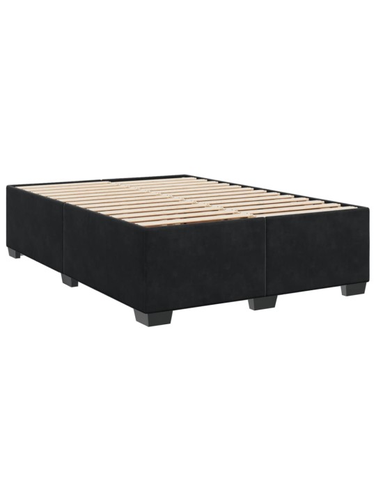 Box spring postel s matrací černá 140 x 190 cm samet
