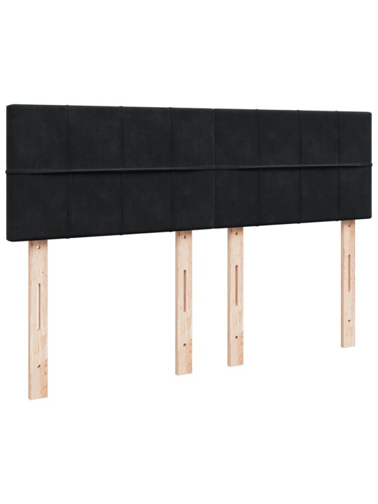 Box spring postel s matrací černá 140 x 190 cm samet