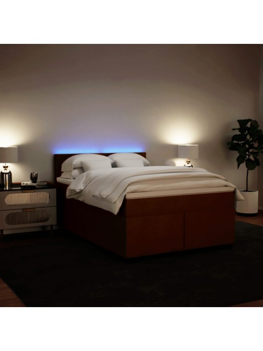 Box spring postel s matrací růžová 140x190 cm samet