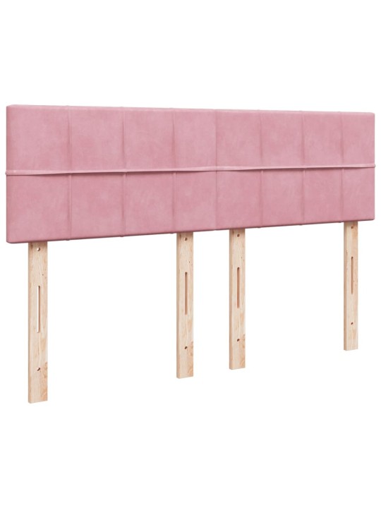 Box spring postel s matrací růžová 140x190 cm samet