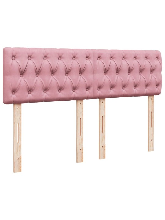 Box spring postel s matrací růžová 140x190 cm samet
