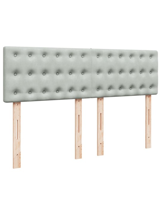 Box spring postel s matrací světle šedá 140x190 cm samet