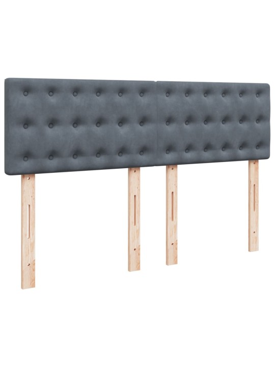 Box spring postel s matrací tmavě šedý 140 x 190 cm samet