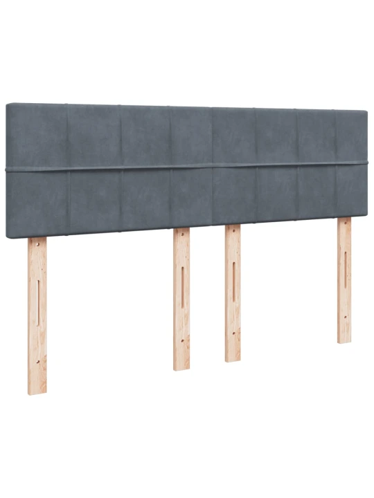 Box spring postel s matrací tmavě šedá 140x200 cm samet