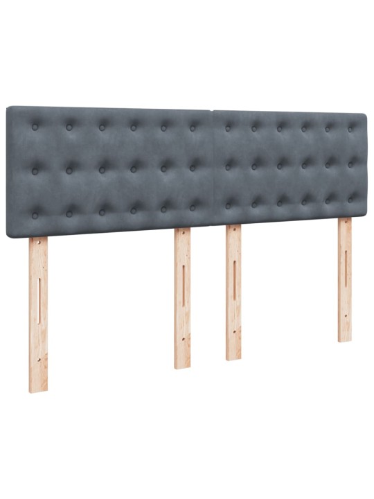 Box spring postel s matrací tmavě šedá 140x200 cm samet