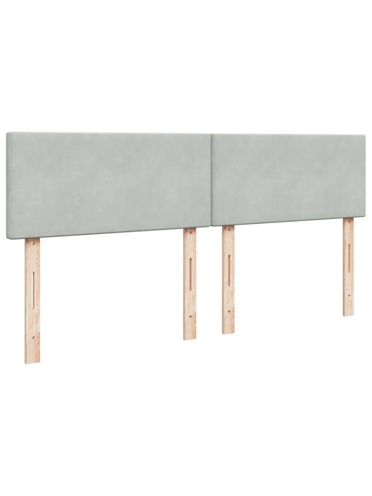 Box spring postel s matrací světle šedá 180x200 cm samet