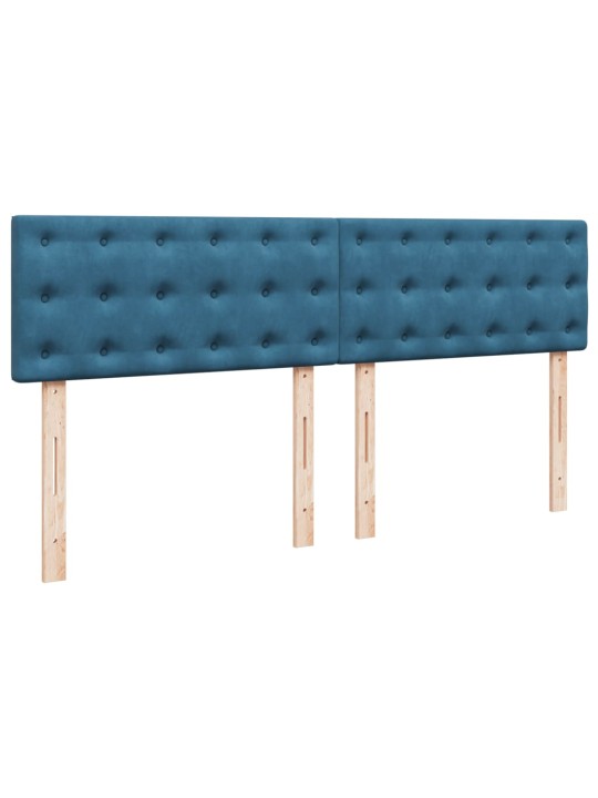 Box spring postel s matrací modrá 180 x 200 cm samet