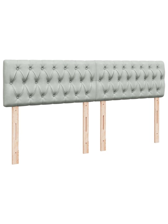Box spring postel s matrací světle šedá 200x200 cm samet