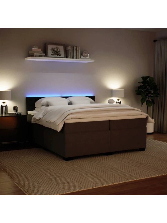 Box spring postel s matrací světle šedá 200x200 cm samet