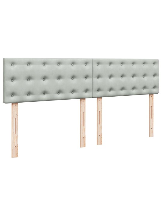 Box spring postel s matrací světle šedá 200x200 cm samet