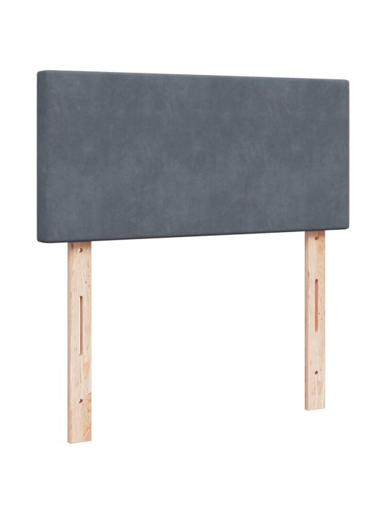 Box spring postel s matrací tmavě šedá Single samet