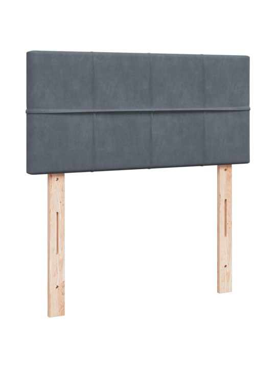 Box spring postel s matrací tmavě šedá Single samet