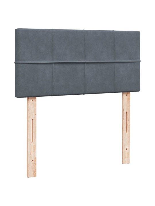 Box spring postel s matrací tmavě šedá Single samet