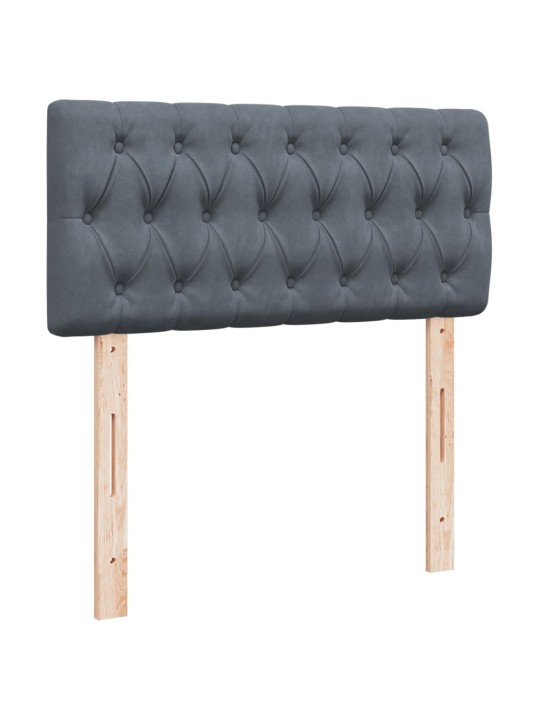 Box spring postel s matrací tmavě šedá Single samet