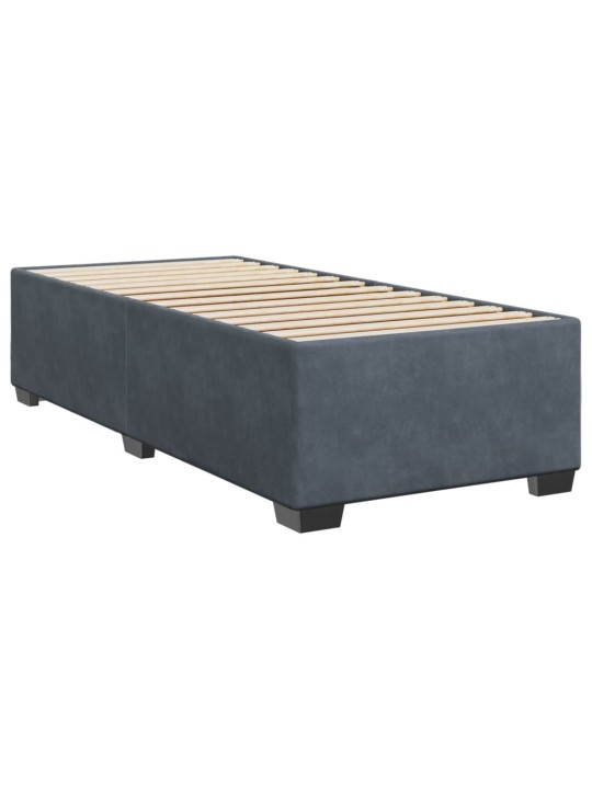 Box spring postel s matrací tmavě šedá Single samet
