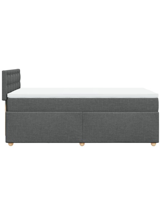 Box spring postel s matrací tmavě šedá 80 x 200 cm textil
