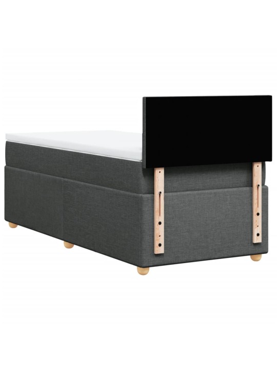 Box spring postel s matrací tmavě šedá 90x190 cm textil