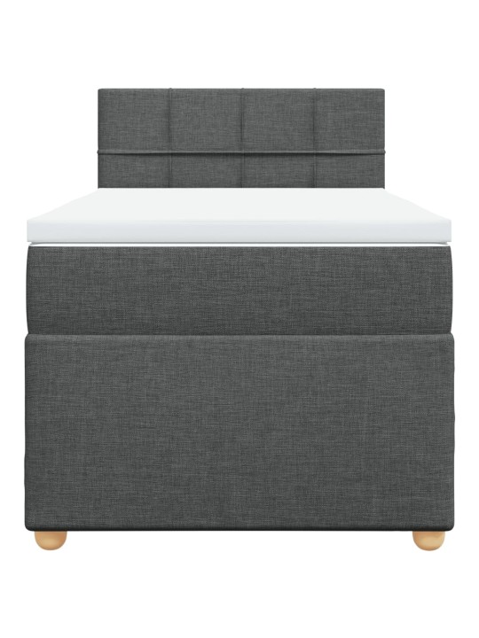 Box spring postel s matrací tmavě šedá 90x190 cm textil