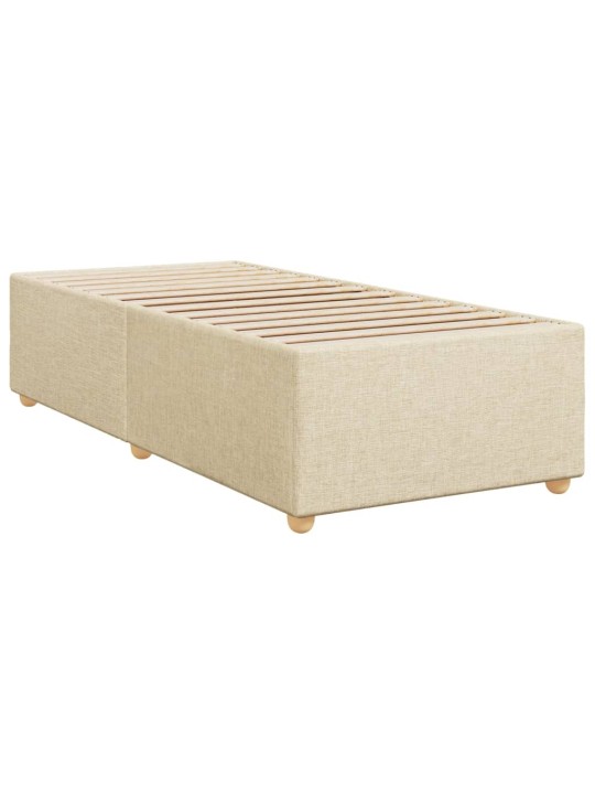 Box spring postel s matrací krémová 90x190 cm textil