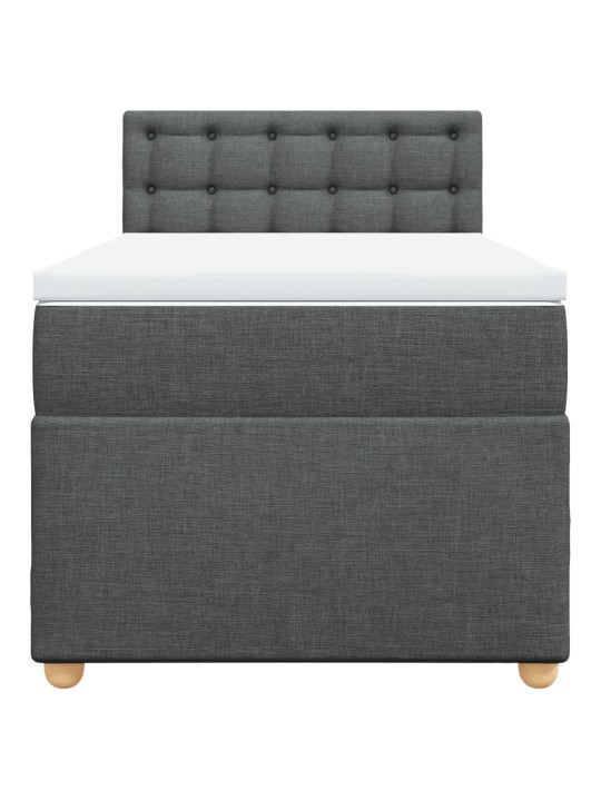 Box spring postel s matrací tmavě šedá 90x190 cm textil