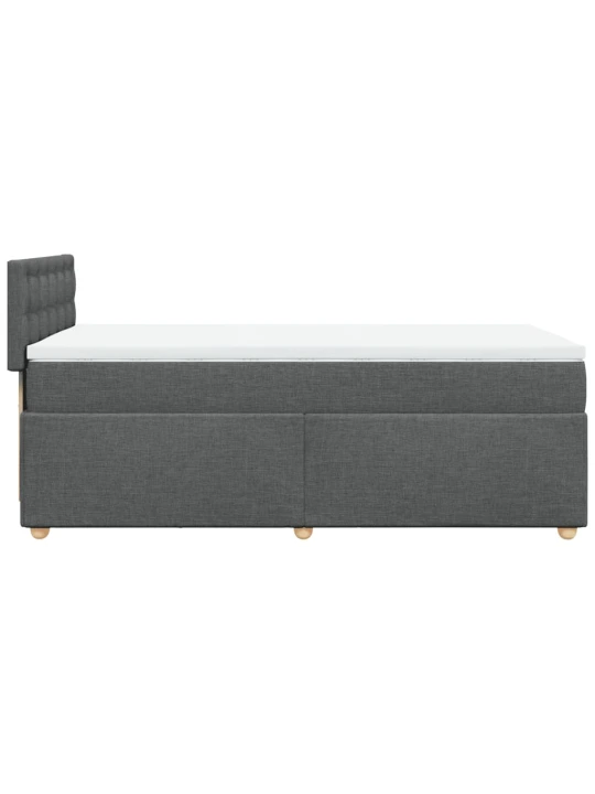 Box spring postel s matrací tmavě šedá 90x190 cm textil