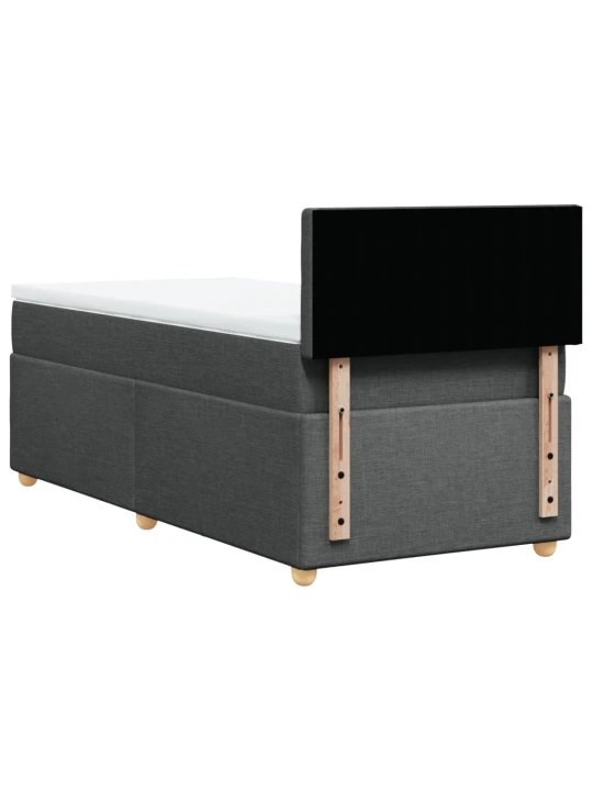 Box spring postel s matrací tmavě šedá 90x190 cm textil