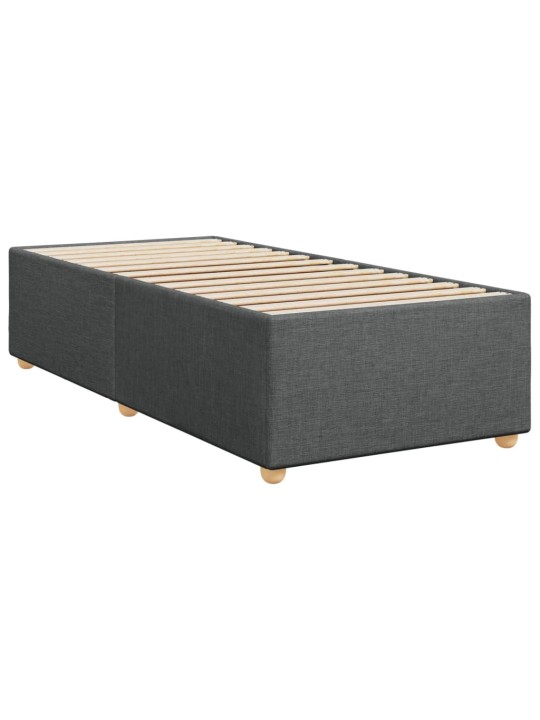 Box spring postel s matrací tmavě šedá 90x200 cm textil