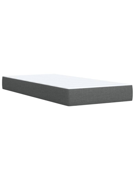 Box spring postel s matrací tmavě šedá 90x200 cm textil