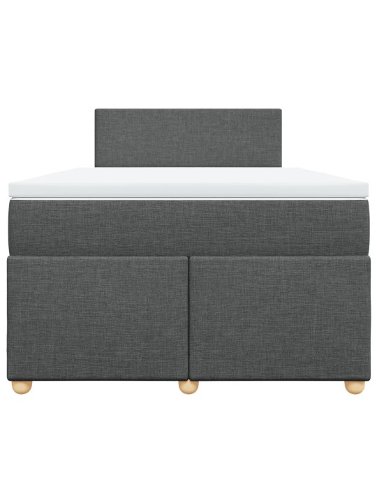 Box spring postel s matrací tmavě šedá 120x190 cm textil