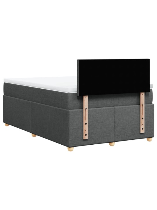 Box spring postel s matrací tmavě šedá 120x190 cm textil