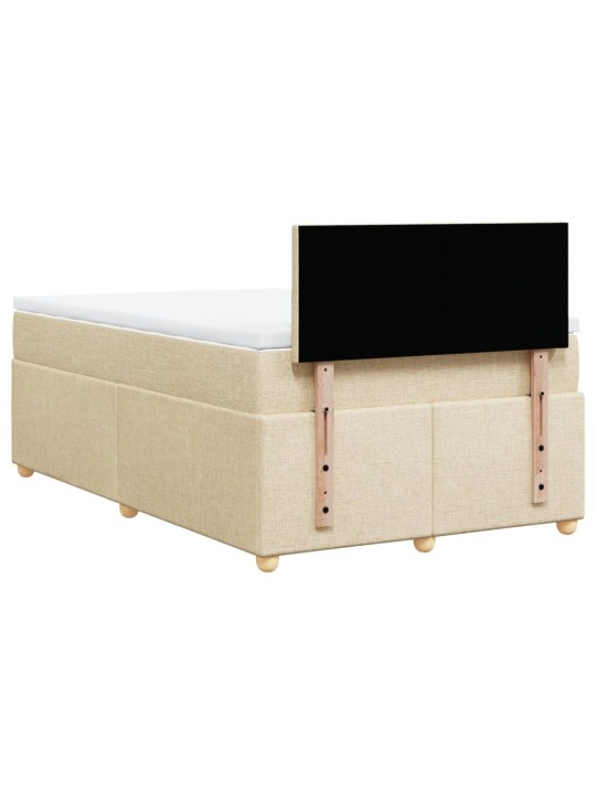 Box spring postel s matrací krémová 120x190 cm textil