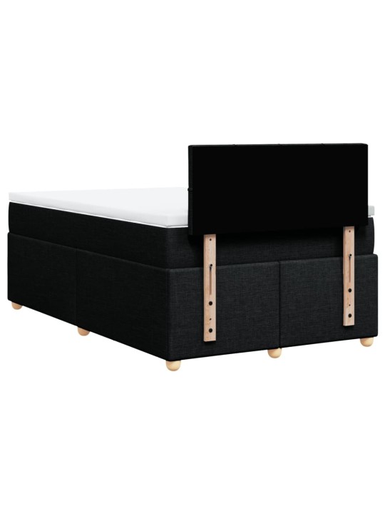 Box spring postel s matrací černá 120x190 cm textil