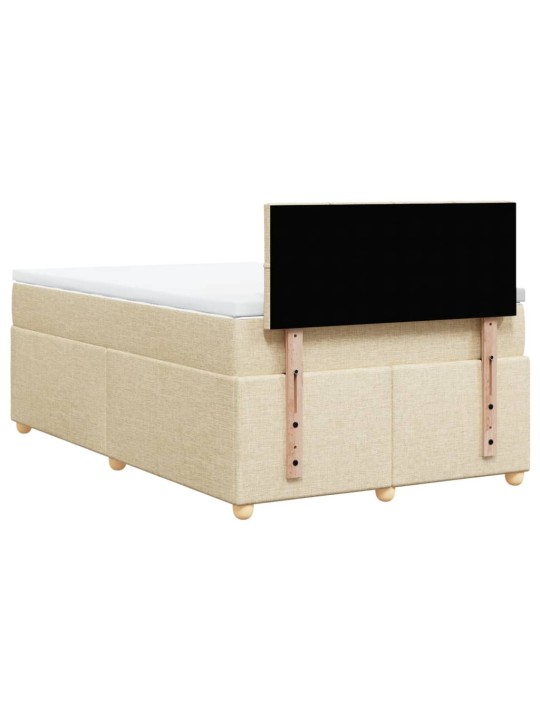 Box spring postel s matrací krémová 120x190 cm textil