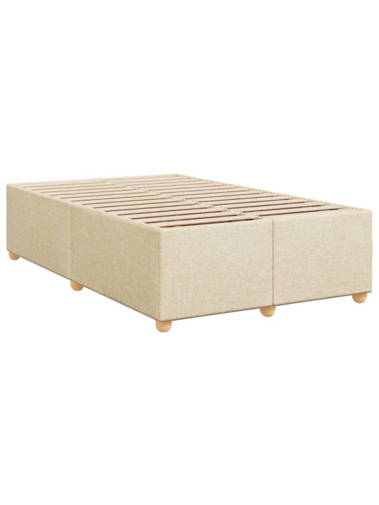 Box spring postel s matrací krémová 120x190 cm textil